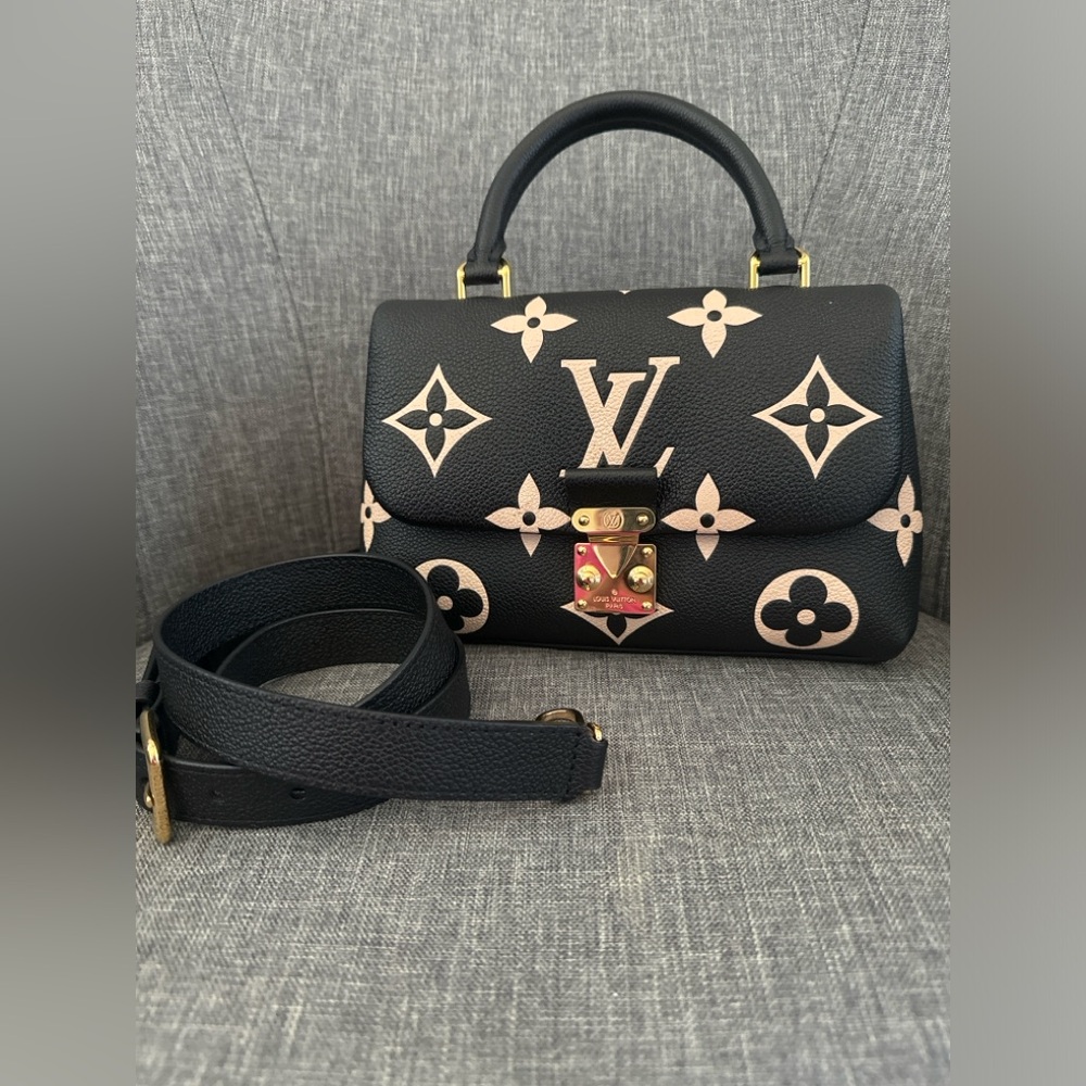 Louis Vuitton Madeleine BB Bicolor Monogram Empreinte Leather Handbag